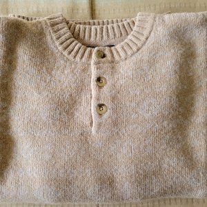 Woolrich Men's 3-Button Henley Sweater - XL, Khaki (NEW WITHOUT TAGS!)